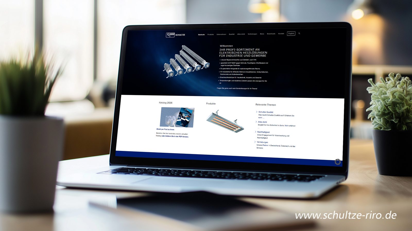 Webdesign-Referenz: Schultze – Elektrische Heizlösungen für Industrie und Gewerbe