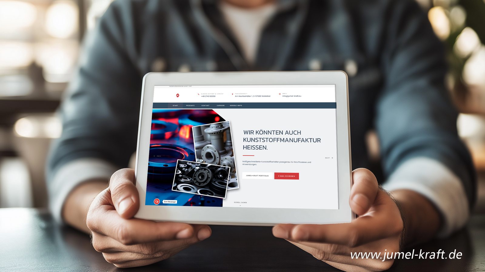 Webdesign-Referenz: Jumel + Kraft – Kunststoffmanufaktur